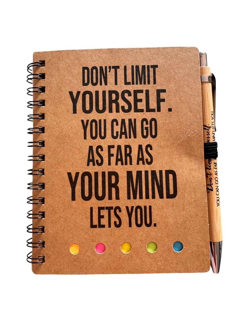PICK ONE Motivational Spiral Notebook with Pen - Picture 3 of 8
